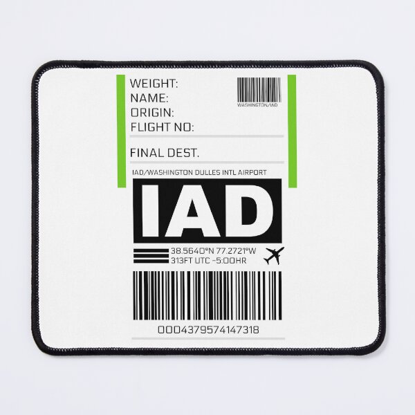 Item preview, IAD Washington DC Dulles International Airport Luggage Tag Sticker designed and sold by ccooll.