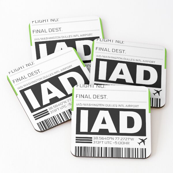 Item preview, IAD Washington DC Dulles International Airport Luggage Tag Sticker designed and sold by ccooll.