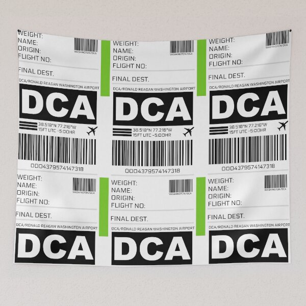 Item preview, DCA Ronald Reagan Washington National Airport Luggage Tag Sticker designed and sold by ccooll.