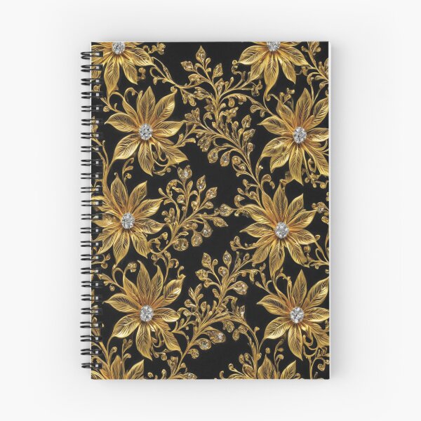 Item preview, Elegant Black N Gold Floral pattern designed and sold by Syibor.