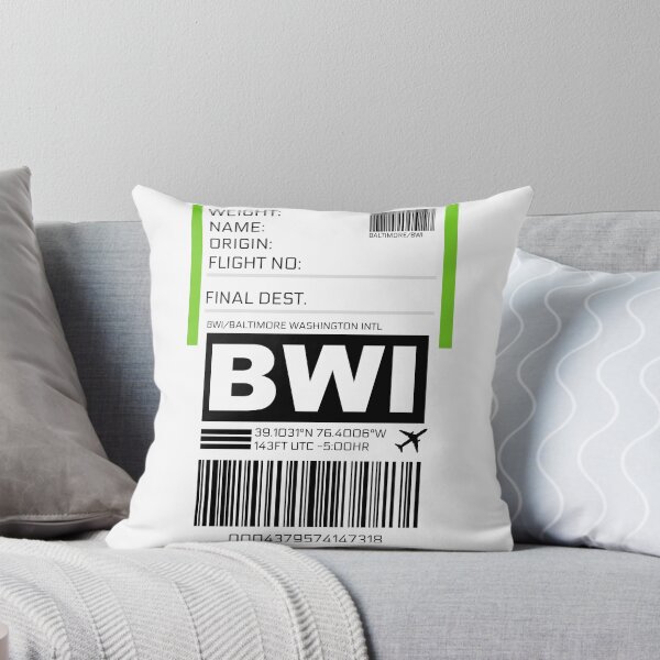 Item preview, BWI Baltimore Washington International Airport Luggage Tag Sticker designed and sold by ccooll.