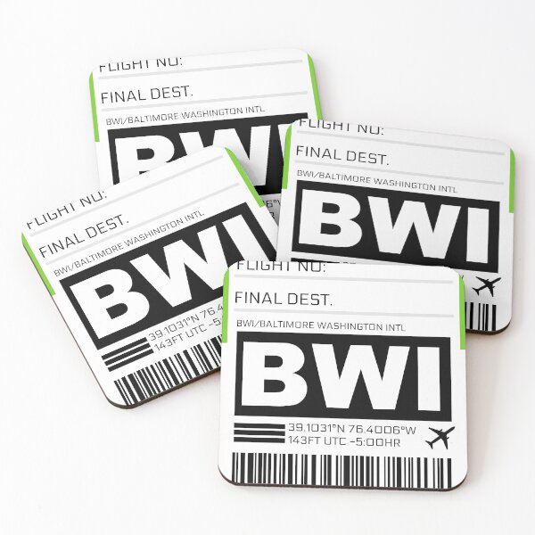 Item preview, BWI Baltimore Washington International Airport Luggage Tag Sticker designed and sold by ccooll.