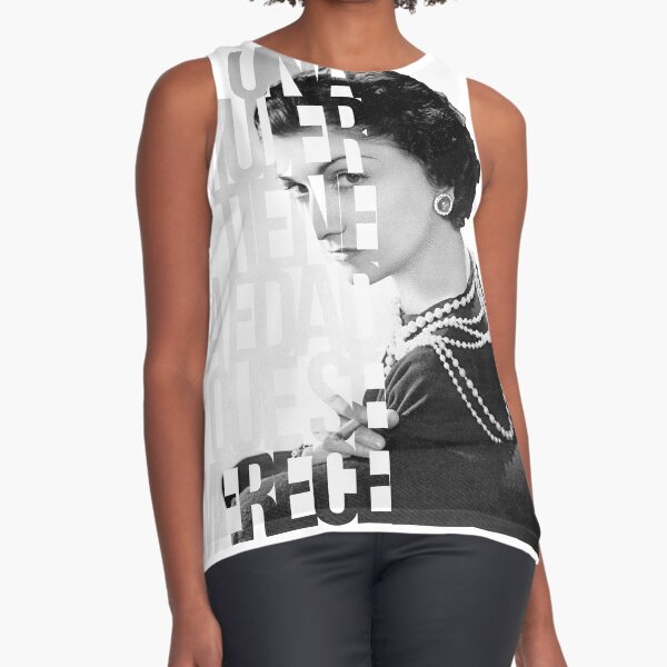 A woman is the age she deserves - Coco Chanel Sleeveless Top by Clone  Fashion