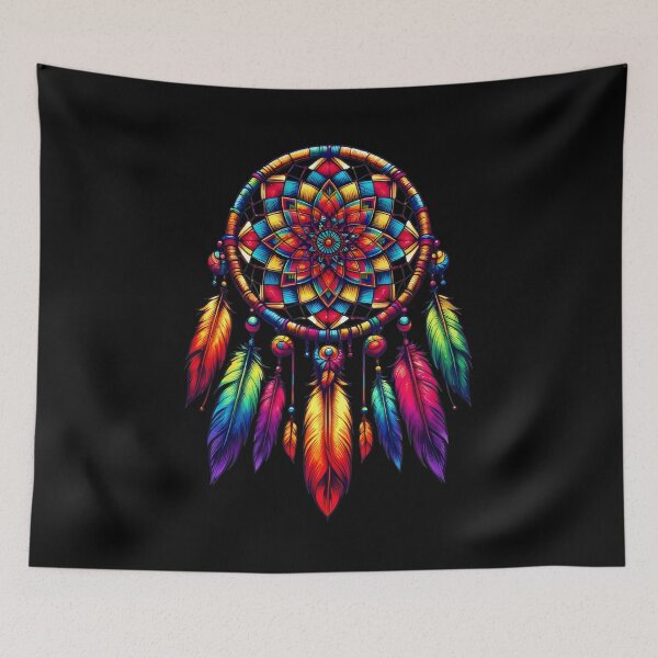 Item preview, Vibrant Tribal Dreamcatcher Artwork designed and sold by Ingridpd.