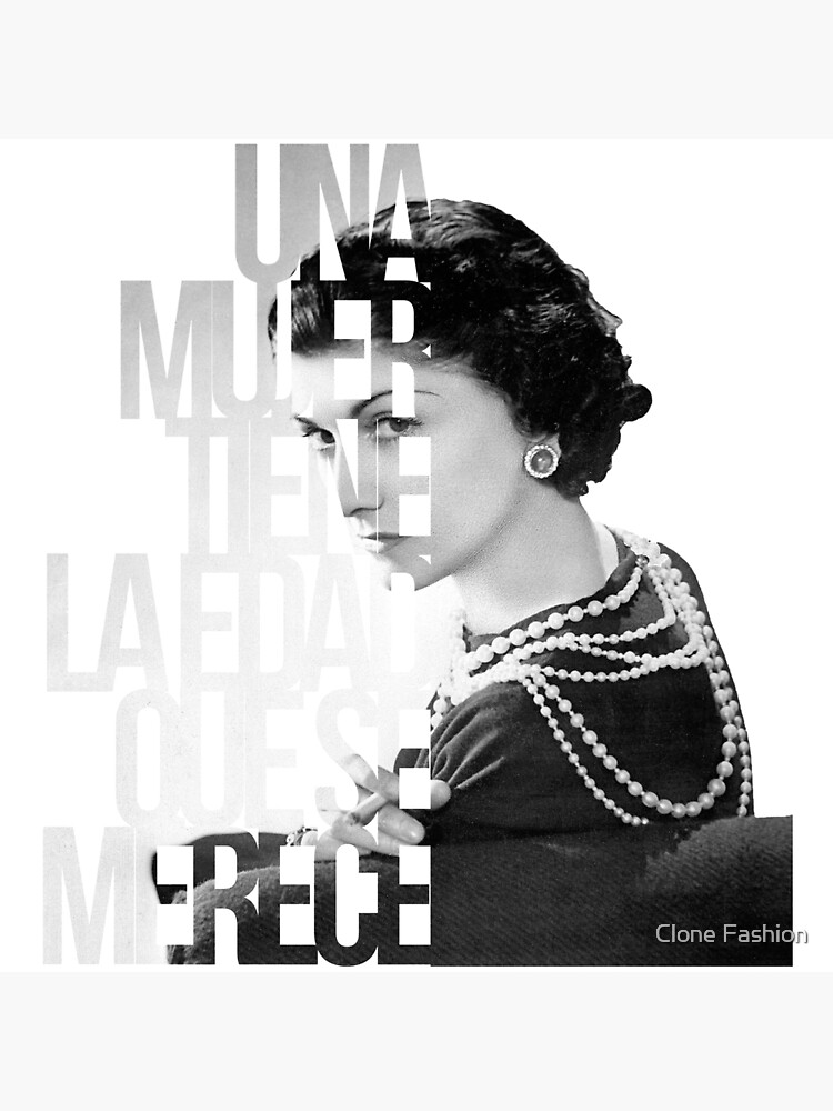 talento reflejar maldición A woman is the age she deserves - Coco Chanel" Art Board Print for Sale by  clonefashion | Redbubble