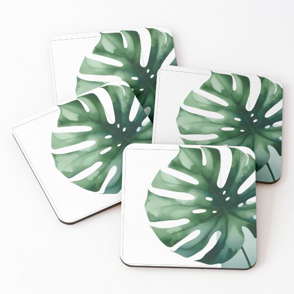 Aperçu de l'œuvre Impression d’art graphique aquarelle moderne Monstera Deliciosa Leaf créée et vendue par Star-Fragment.