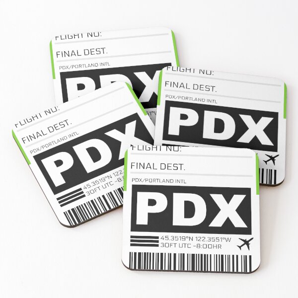 Artikelvorschau, PDX Gepäckanhänger-Aufkleber für den internationalen Flughafen Portland entworfen und verkauft von ccooll.