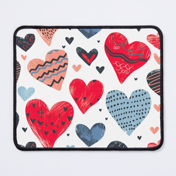 Item preview, Patterned Affection: Stylized Heart Array designed and sold by ColorfulVanilla.