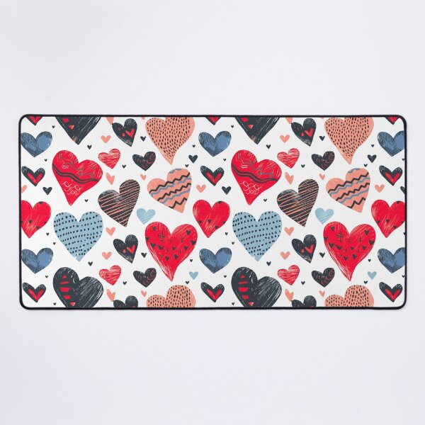 Item preview, Patterned Affection: Stylized Heart Array designed and sold by ColorfulVanilla.