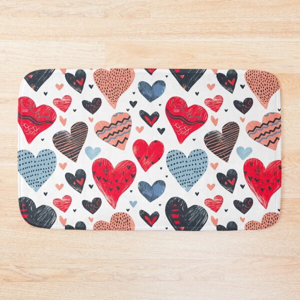 Item preview, Patterned Affection: Stylized Heart Array designed and sold by ColorfulVanilla.