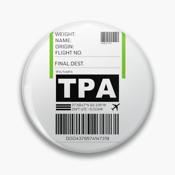 Item preview, TPA Tampa International Airport Luggage Tag Sticker designed and sold by ccooll.