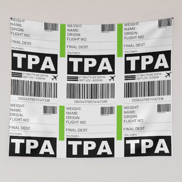 Item preview, TPA Tampa International Airport Luggage Tag Sticker designed and sold by ccooll.