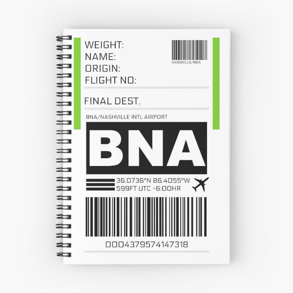 Item preview, BNA Nashville International Airport Luggage Tag Sticker designed and sold by ccooll.