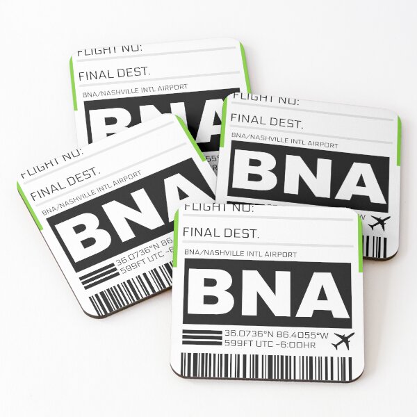 Item preview, BNA Nashville International Airport Luggage Tag Sticker designed and sold by ccooll.
