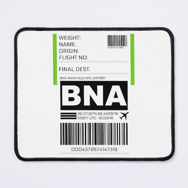 Item preview, BNA Nashville International Airport Luggage Tag Sticker designed and sold by ccooll.