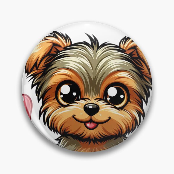 Item preview, Addorable Valentine Yorkie puppy cartoon design with hearts designed and sold by Littlebooks4u.