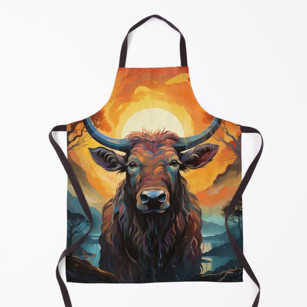 Item preview, African buffalo art designed and sold by Rockwpapart.