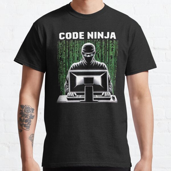 Item preview, Code Ninja Programmer Coder Coding Nerd Computer Fun Tech designed and sold by SpookshowDesign.