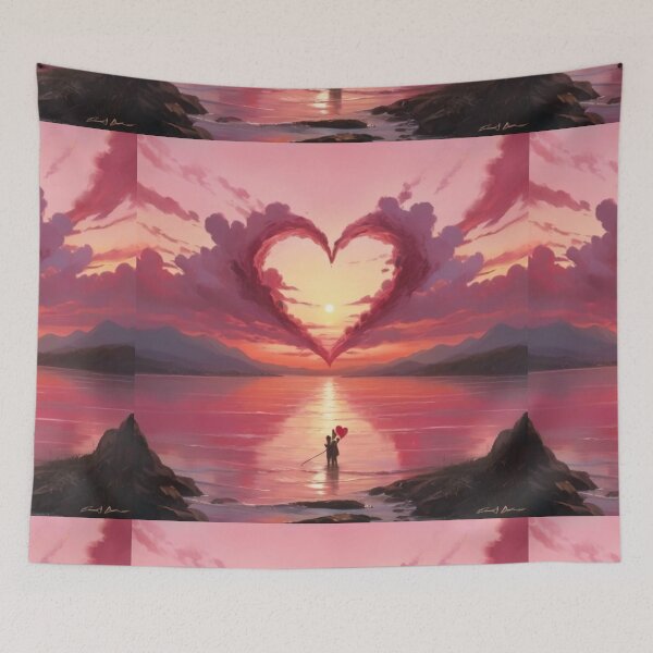 Item preview, Capture Love's Radiance with Our Heart-Shaped Sunrise Painting - Perfect Valentine's Day Gift! designed and sold by JOY STORE 45.