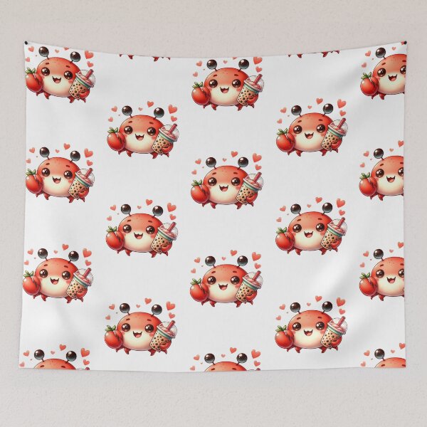 Item preview, Valentine Crab with Boba Tea designed and sold by mushizaman.