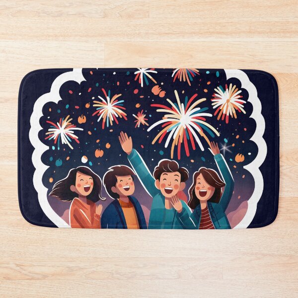 Item preview, Friends Having A Good Time With Fireworks designed and sold by VivaIconicPrint.