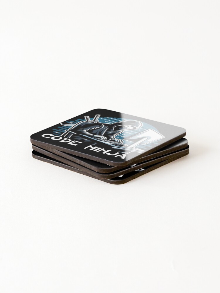 Thumbnail 4 of 5, Coasters (Set of 4), Copy of Code Ninja Programmer Coder Coding Nerd Computer Fun Tech designed and sold by SpookshowDesign.