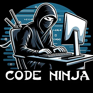Artwork thumbnail, Copy of Code Ninja Programmer Coder Coding Nerd Computer Fun Tech by SpookshowDesign