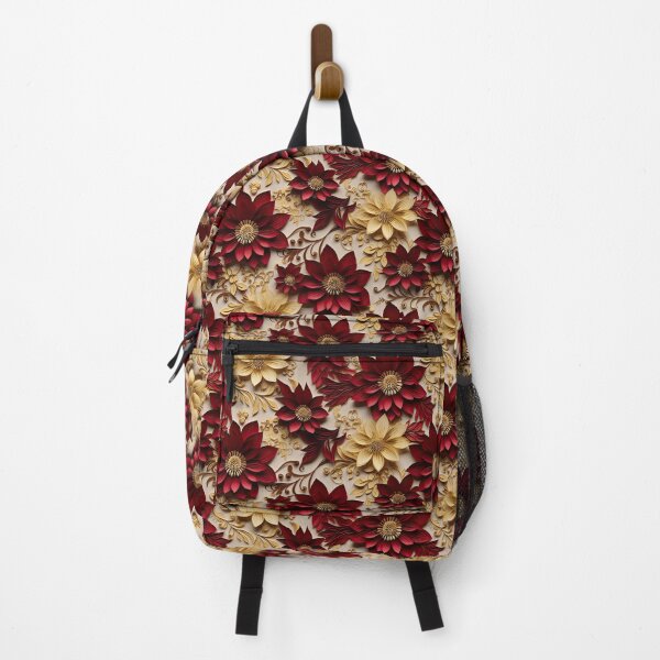 Item preview, Maroon and Gold Floral Pattern designed and sold by NateFellhauer.