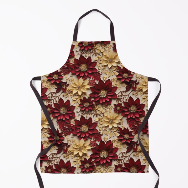 Item preview, Maroon and Gold Floral Pattern designed and sold by NateFellhauer.