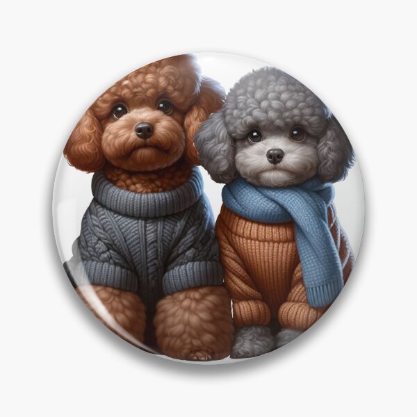 Item preview, Cute Poodles in Winter Jumpers designed and sold by toypoodlemom.