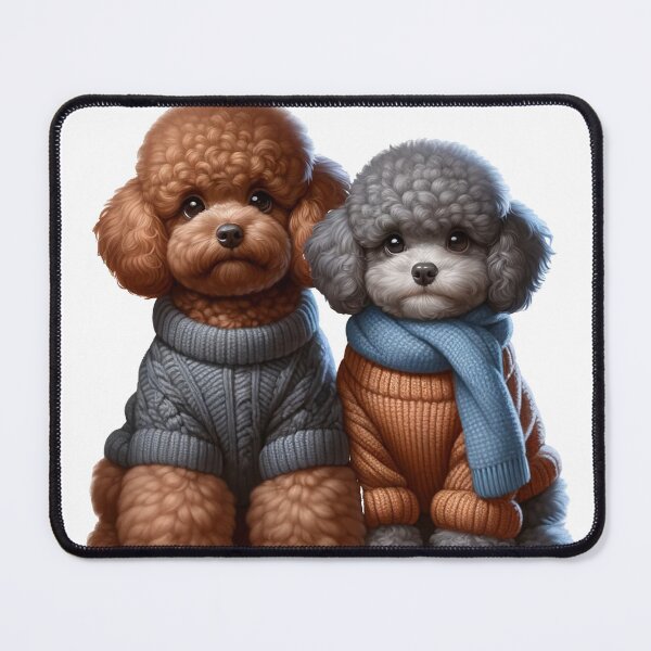 Item preview, Cute Poodles in Winter Jumpers designed and sold by toypoodlemom.