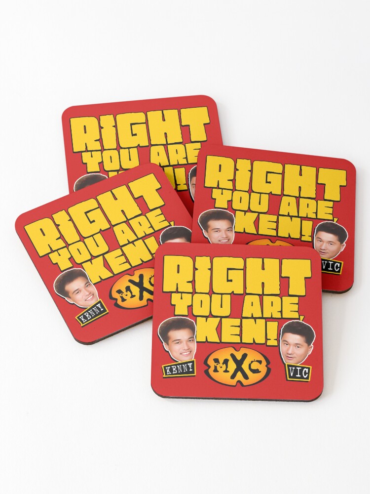 Thumbnail 1 of 5, Coasters (Set of 4), RIGHT YOU ARE, KEN! designed and sold by ourkid.