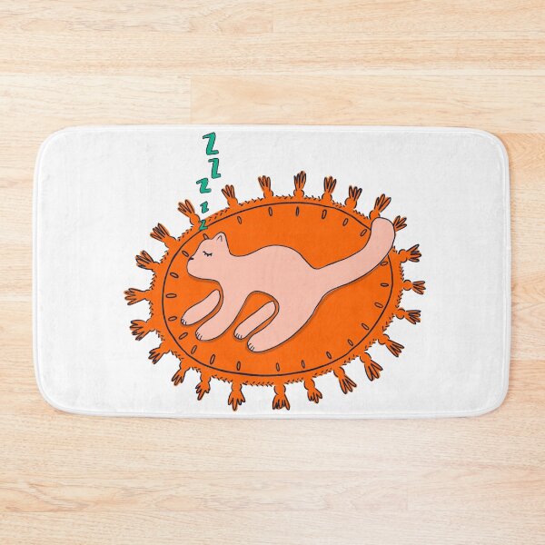Item preview, Sleepy Kitty on a Rug designed and sold by GraceMakes03.