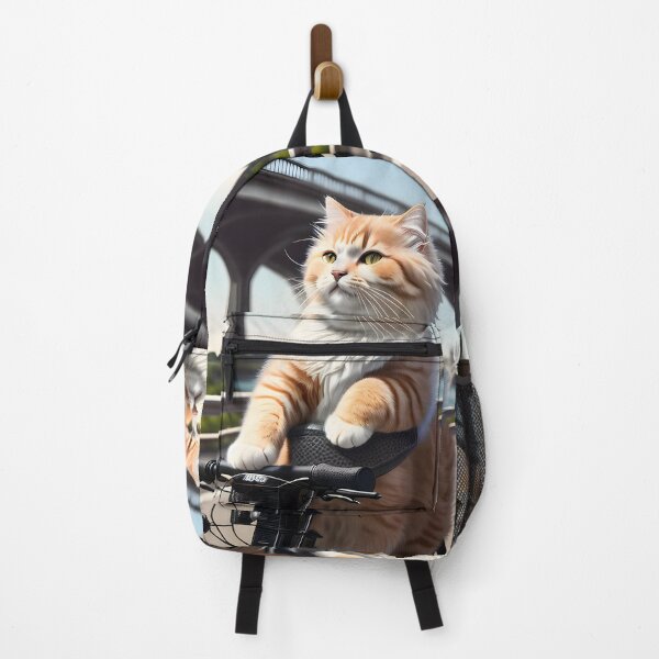 Item preview, Cat on a Bicycle - Modern Digital Art designed and sold by Ai-michiart.