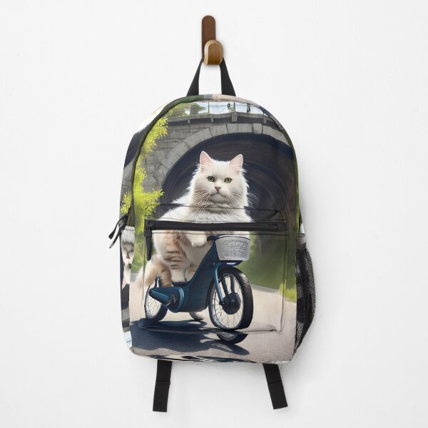 Item preview, Cat on a Bicycle - Modern Digital Art designed and sold by Ai-michiart.
