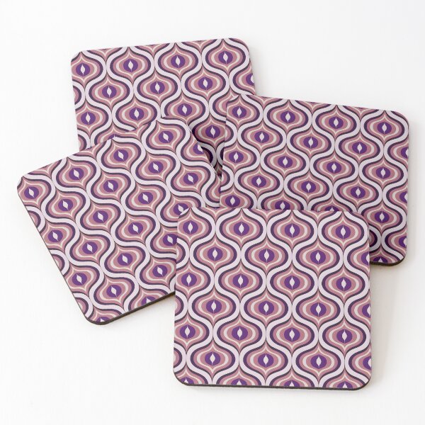 Item preview, Mid Century Modern Wavy Pattern  Violet designed and sold by Prints and Lifestyle.