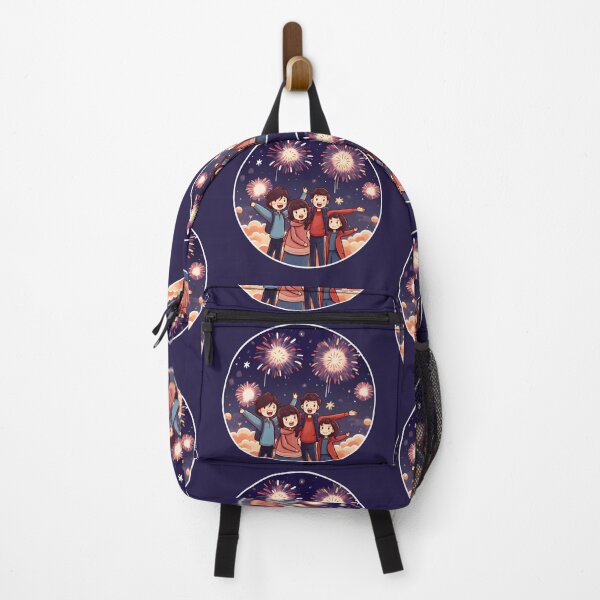 Item preview, Best Friends Singing At Night With Fireworks designed and sold by VivaIconicPrint.