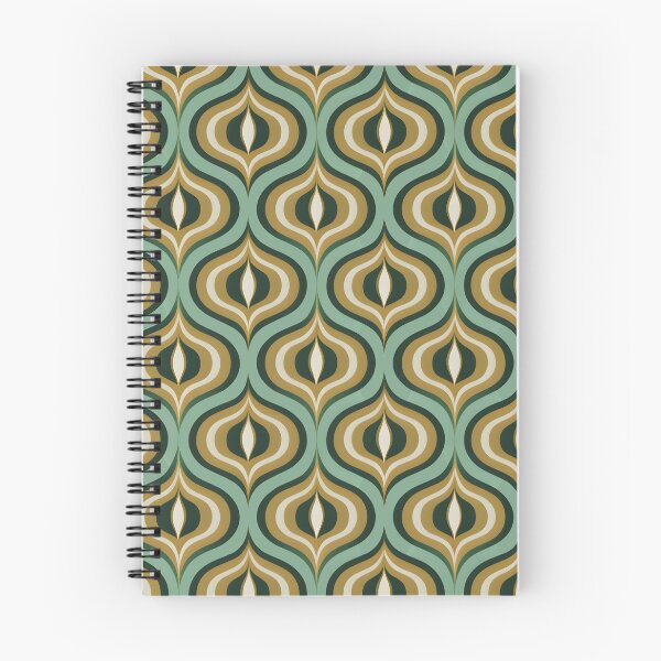Item preview, Mid Century Modern Wavy Pattern Green designed and sold by Prints and Lifestyle.