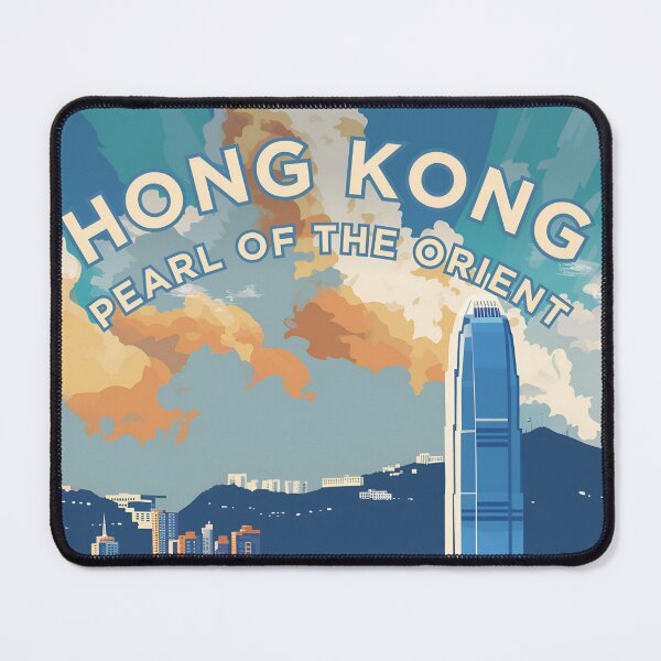 Item preview, HONG KONG | Retro-Style World Travel Poster designed and sold by wallflowerfolio.