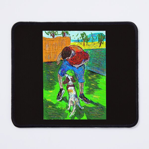 Item preview, The boy and the playful dog designed and sold by SHARON NAKAR.