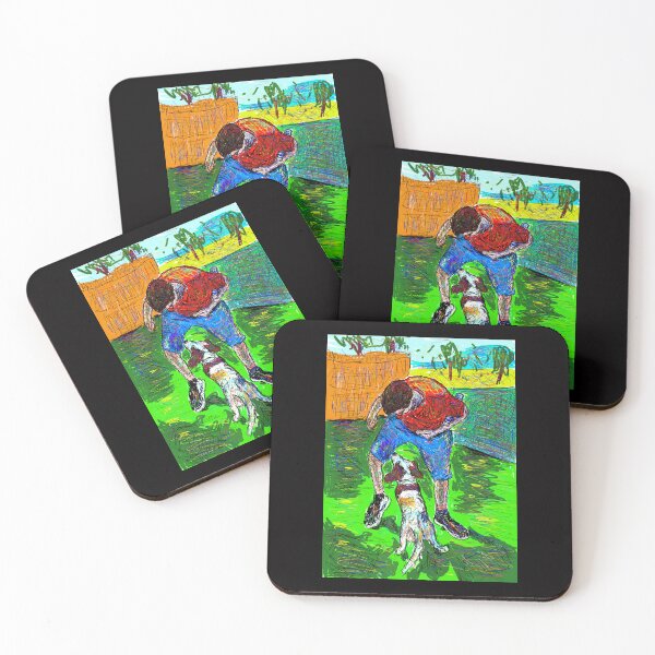 Item preview, The boy and the playful dog designed and sold by SHARON NAKAR.