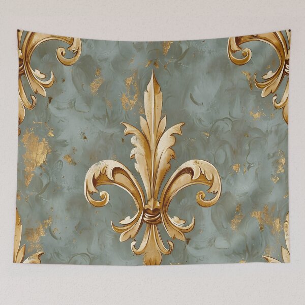 Item preview, Vintage Fleur de Lis design print designed and sold by dcrc.