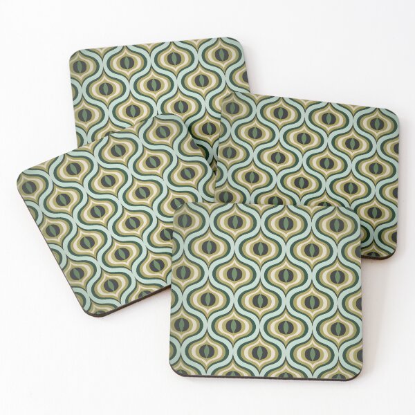 Item preview, Mid Century Modern Wavy Pattern  Green#2 designed and sold by Prints and Lifestyle.