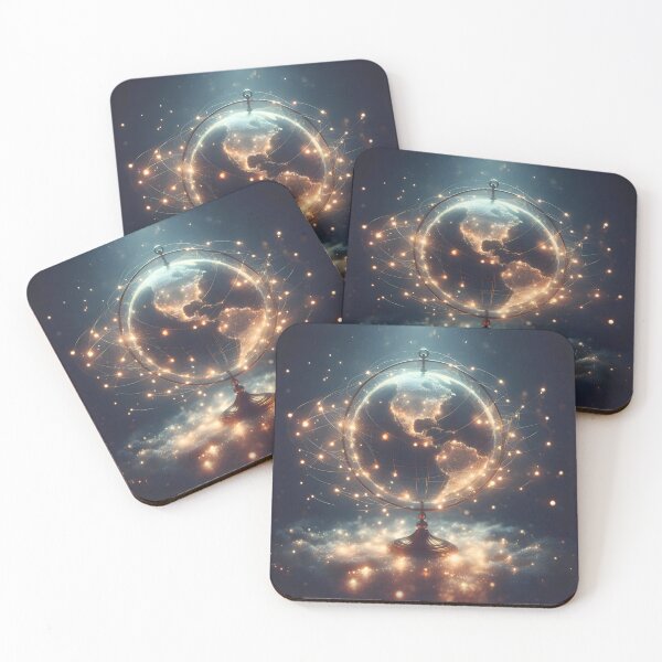 Item preview, Floating Constellations: Ethereal Globe Glow designed and sold by Artaverse.