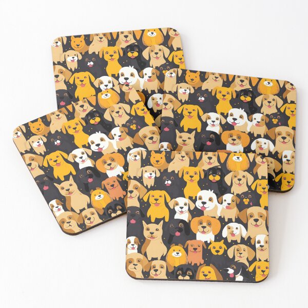 Item preview, happy dog all over animal print designed and sold by dcrc.