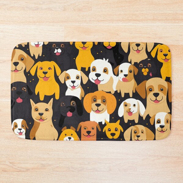 Item preview, happy dog all over animal print designed and sold by dcrc.