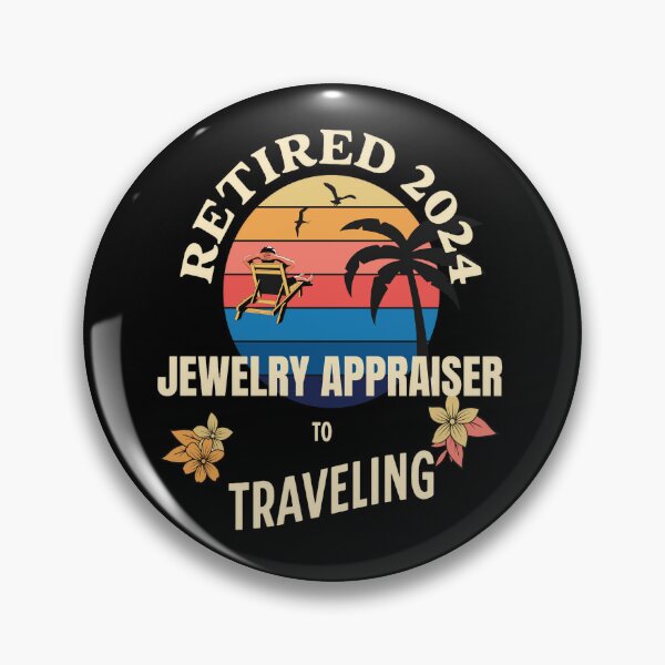 Item preview, Retired Jewelry Appraiser 2024. Tropical Sunset Retirement Vibes Design designed and sold by johnharry3.