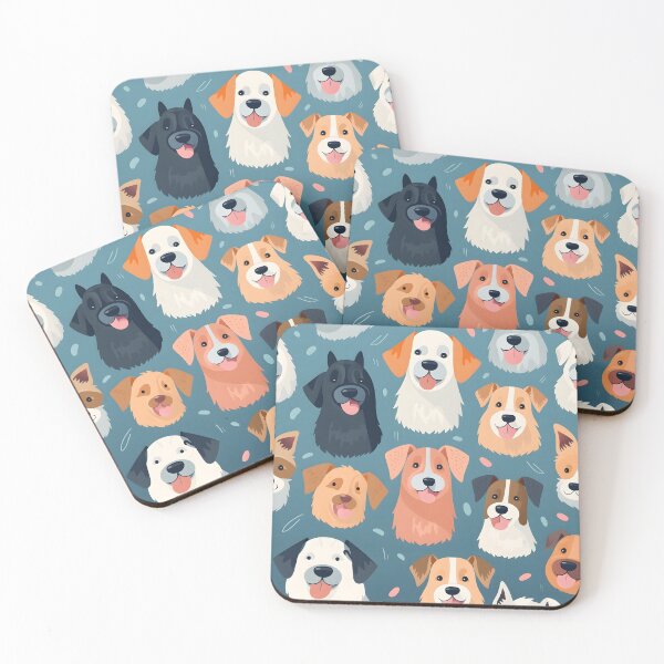 Item preview, happy dog all over animal print designed and sold by dcrc.