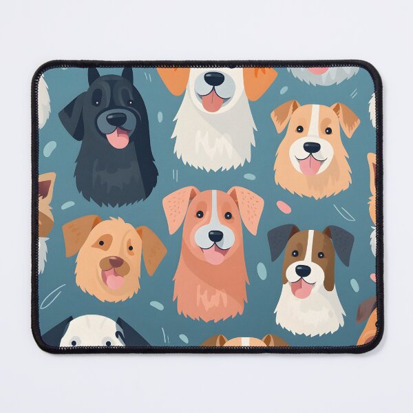 Item preview, happy dog all over animal print designed and sold by dcrc.