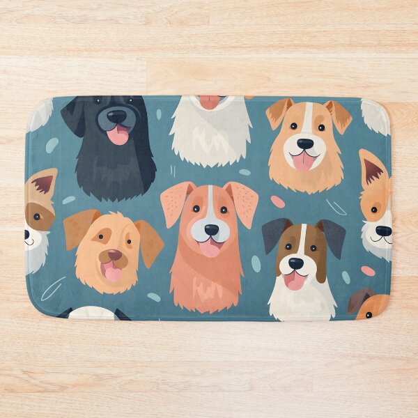 Item preview, happy dog all over animal print designed and sold by dcrc.